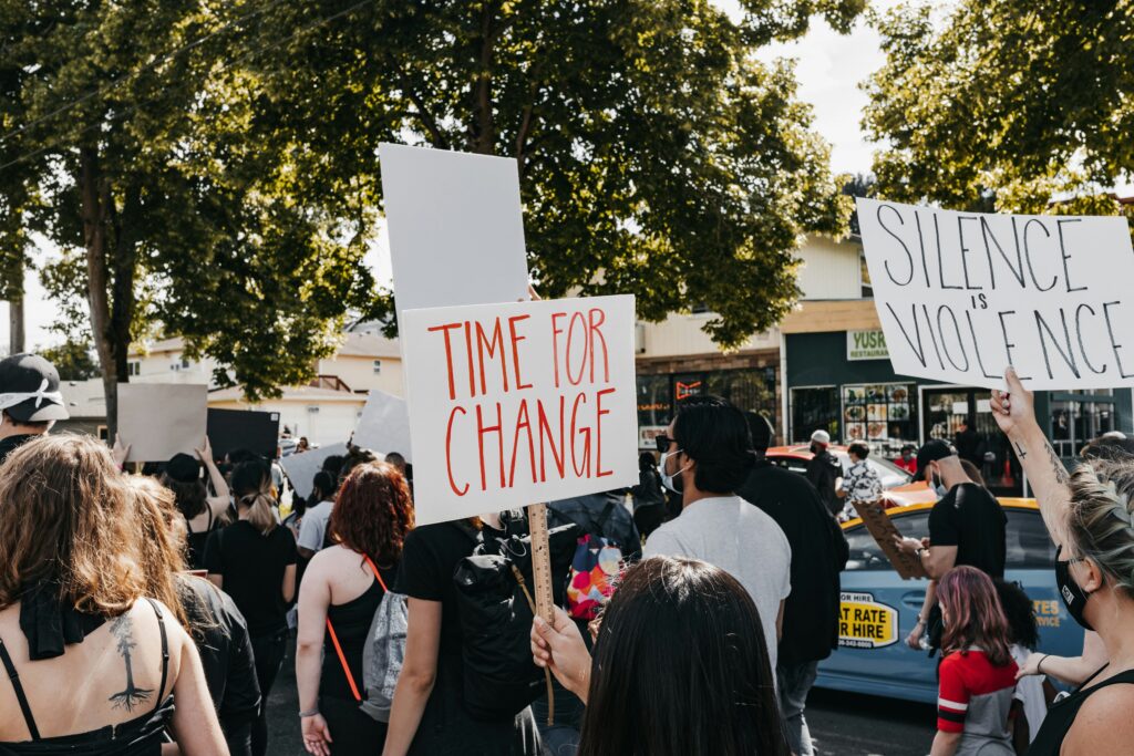 AI Literacy: grassroots protest in the streets.